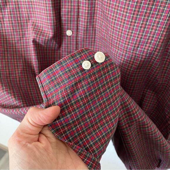 Eddie Bauer Plaid Button Down Wrinkle Resistant Classic Fit Large - Picture 11 of 11